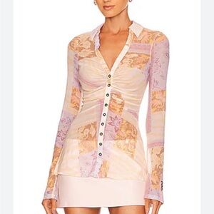 NEW Free People Lucky Shirtee In Light Combo